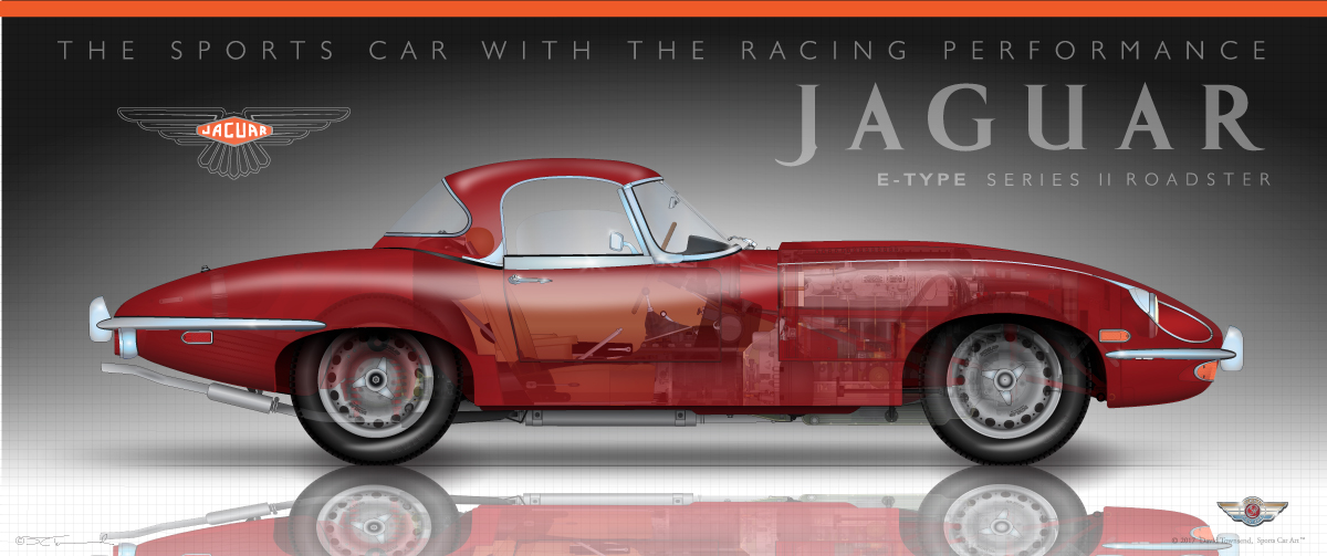 Jaguar E Type >> Jaguar E Type Series 2 Sports Car Art Jaguar E Type >> Jaguar E Type Series 2 Sports Car Art